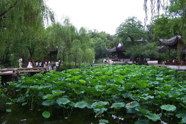 بلدة wuzhen الصينية العائمة النهر Suzhou_garden1.jpg