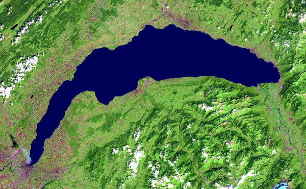 تتخذ بحيرة ليمان أو جنيف شكل الهلال (صورة فضائية)