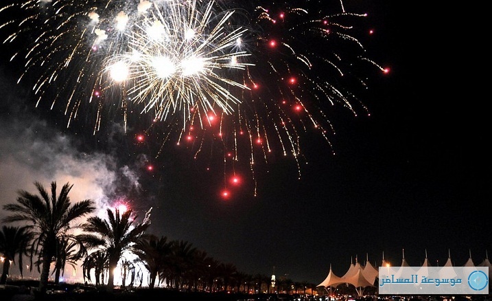 الألعاب النارية في سماء مدينة الرياض