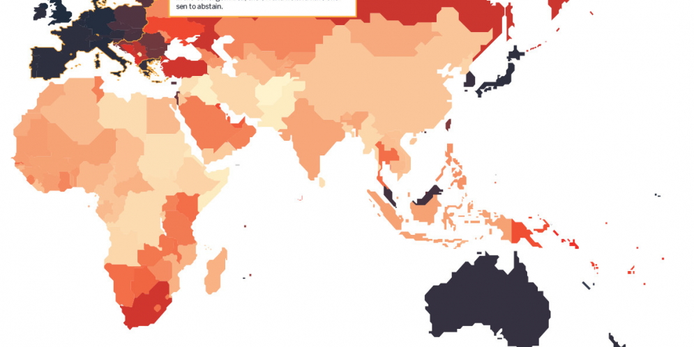 Individual countries. Passport Power Map.